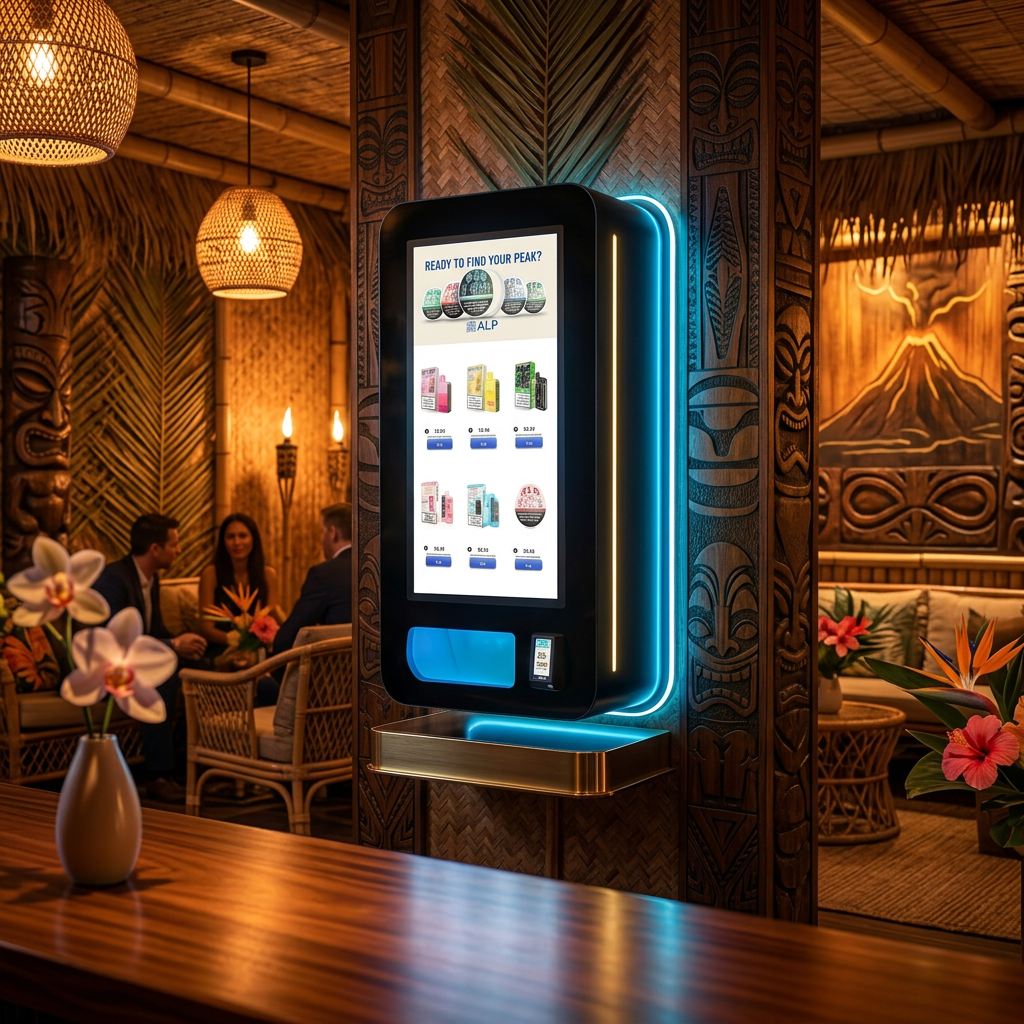 VAPETM machine in tropical Hawaiian lounge